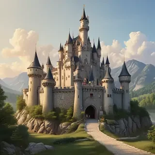 cartoon of castle