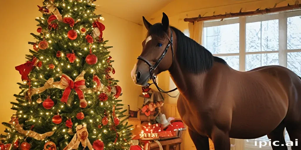 merry christmas images with horses