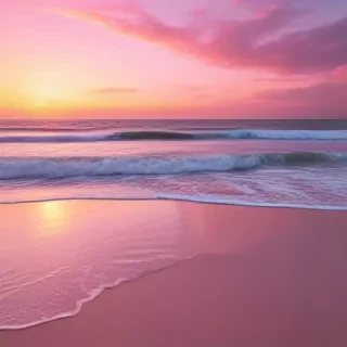 pink beach aesthetic