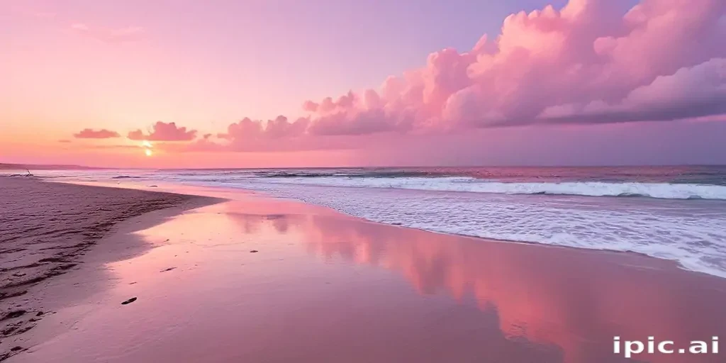 pink beach aesthetic