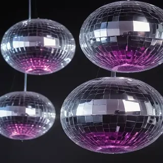 transparent disco balls