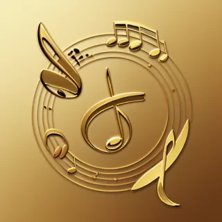 gold music notes