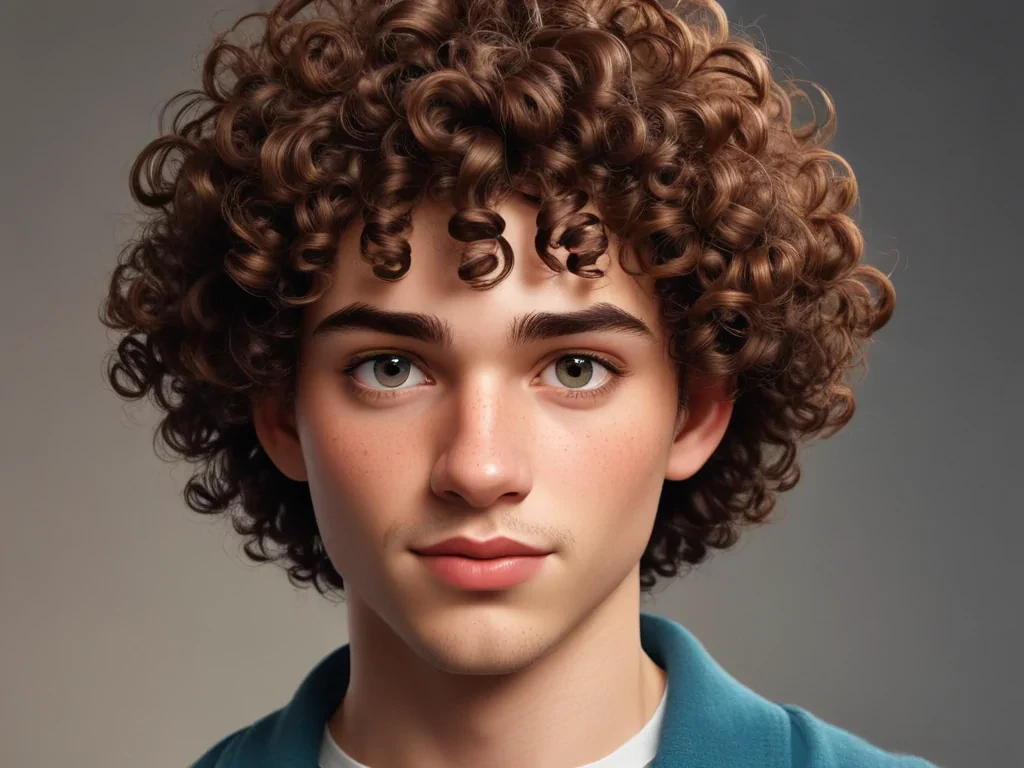 popular male cartoon characters with curly hair