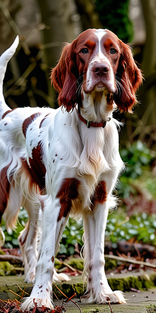 irish red and white setter