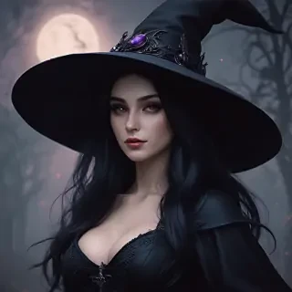 beautiful dark witch fantasy art