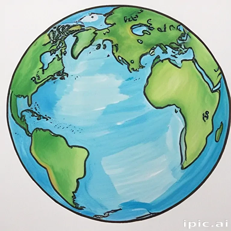 earth cartoon drawing