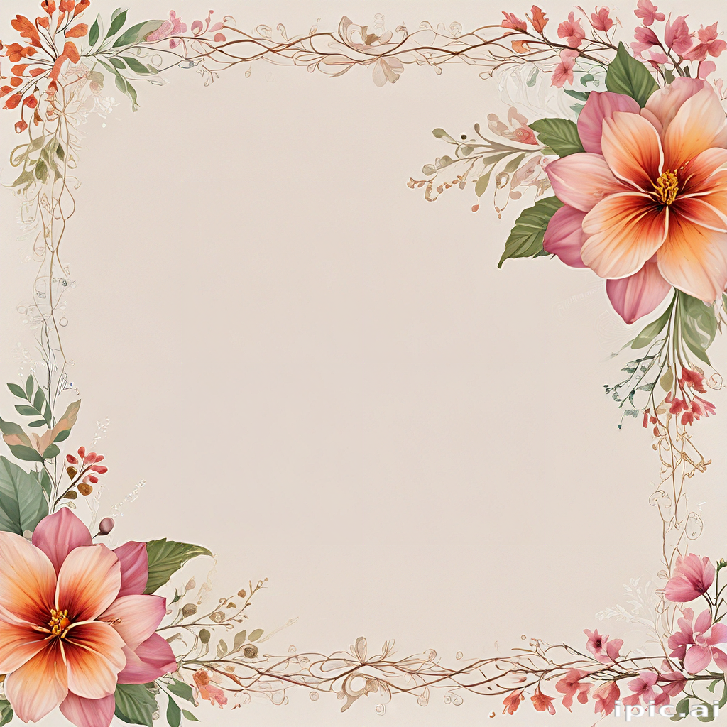 Elegant Floral Frame Design Perfect for Invitations and Special Occasions