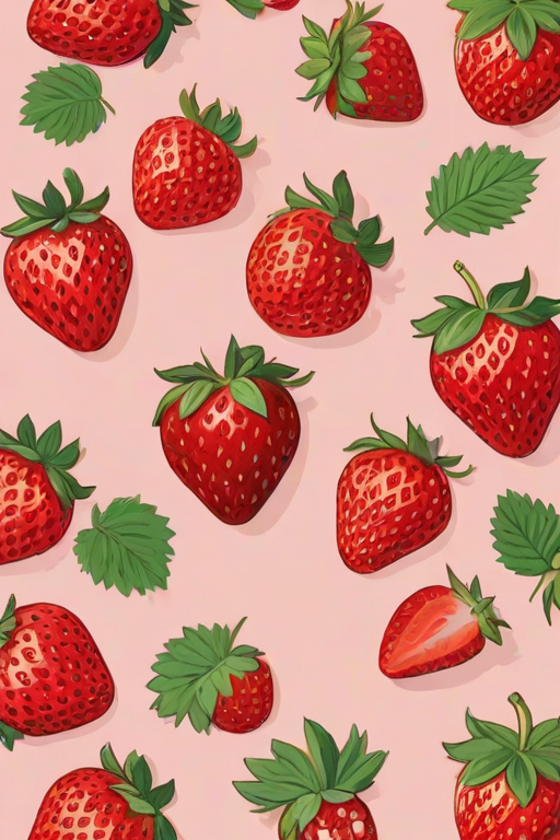 strawberry wallpaper aesthetic