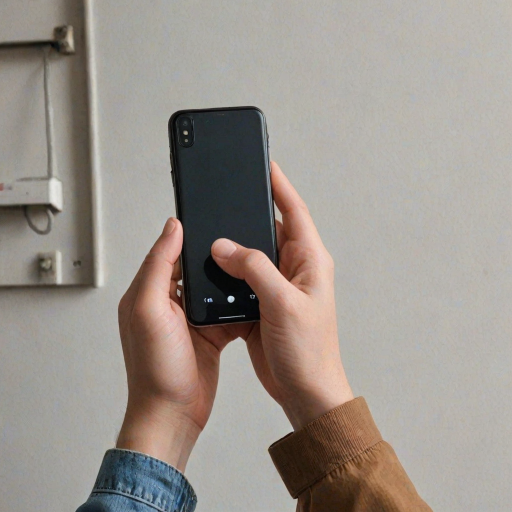 holding phone