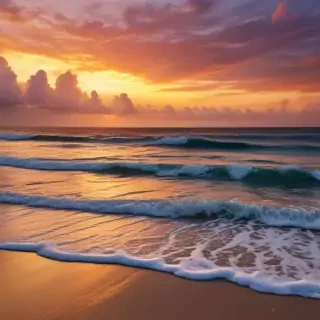 sunset on the beach backgrounds