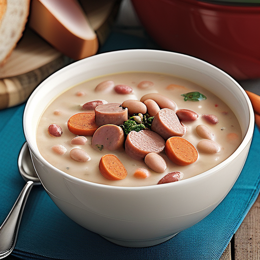 creamy bean soup with kielbasa