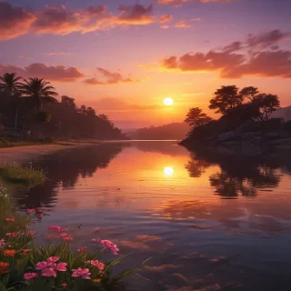 cute sunset wallpaper
