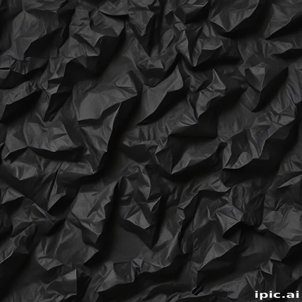 crinkled black paper
