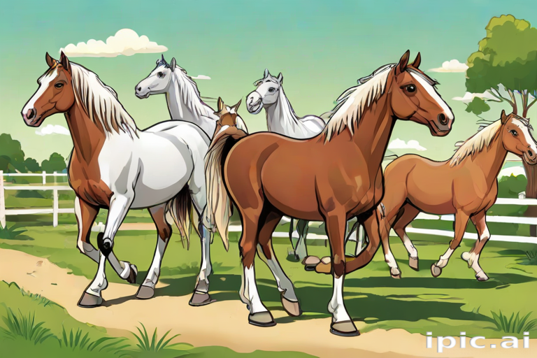 horses cartoon