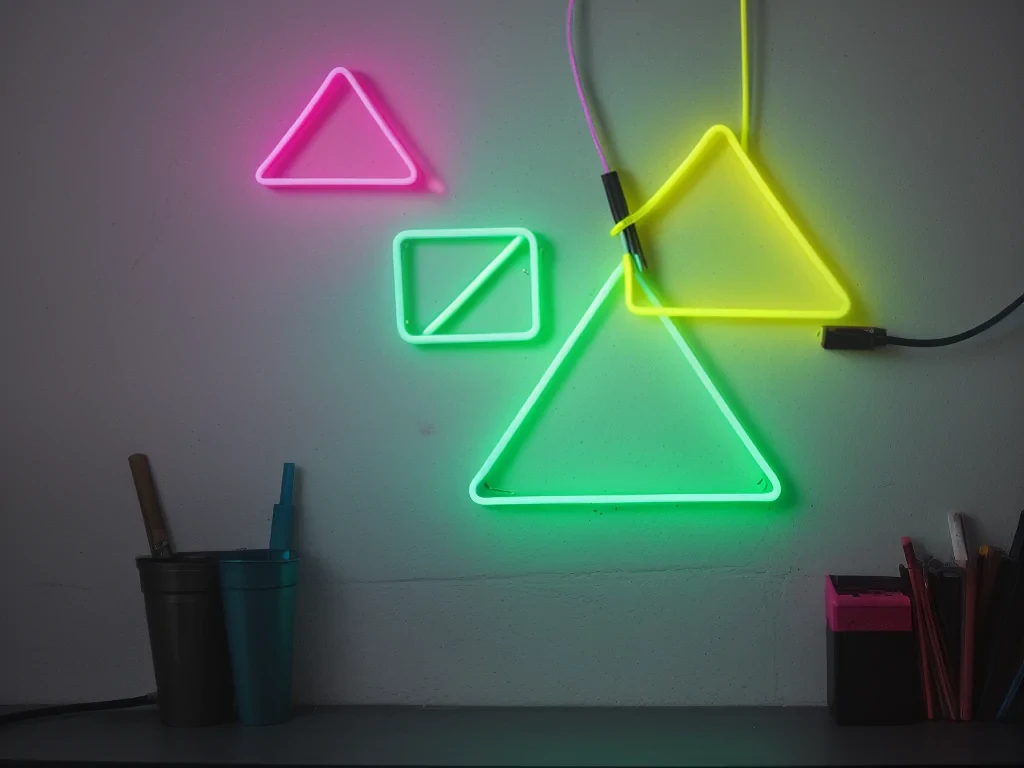 neon triangle