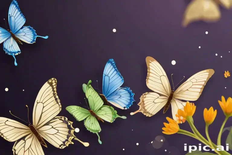 background with butterflies