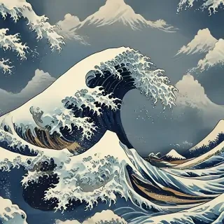 great wave wallpaper