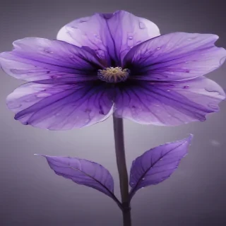 transparent purple flower