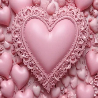 pink hearts aesthetic