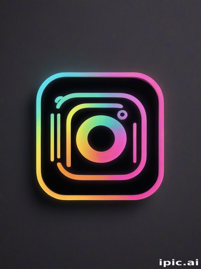 neon instagram logo