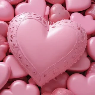 pink hearts aesthetic