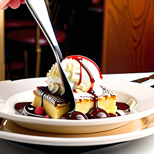 diner dessert topped with a scoop