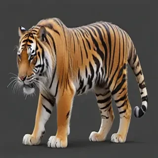 transparent tiger