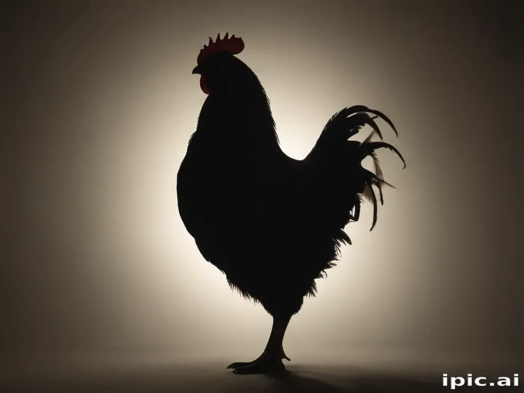 silhouette of a chicken