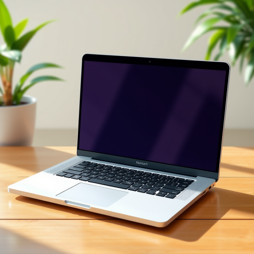 Create a high-resolution vector illustration of a closed laptop with a sleek design, front view, using a 50mm lens, f/4 aperture, ISO 100, natural lighting, and a soft focus on the keyboard area for enhanced detail.