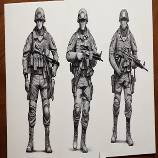 army drawing