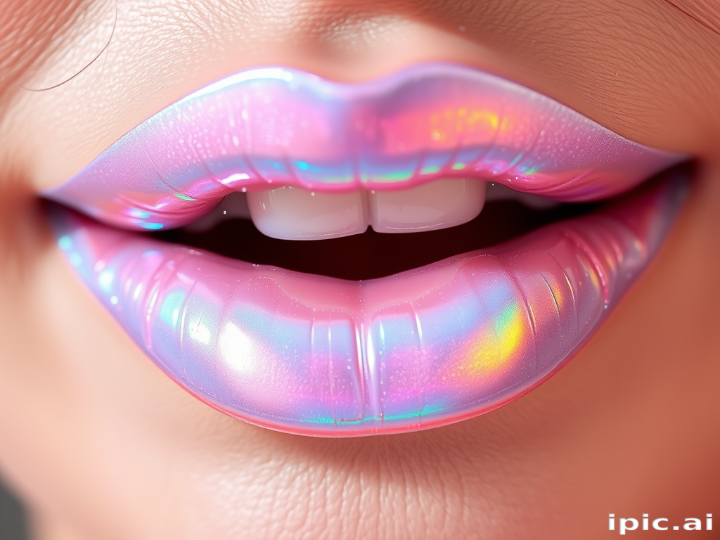 Ethereal "Moonlit Opal" holographic lip gloss creates a mesmerizing iridescent effect that shifts colors in different lighting. This innovative formula contains ultra-fine pearl pigments that reflect light, giving lips a multidimensional appearance. The non-sticky texture provides comfortable wear, while nourishing ingredients keep lips hydrated and plump throughout the day.