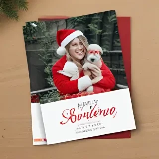 christmas card template psd