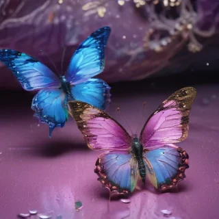 glitter butterfly wallpaper
