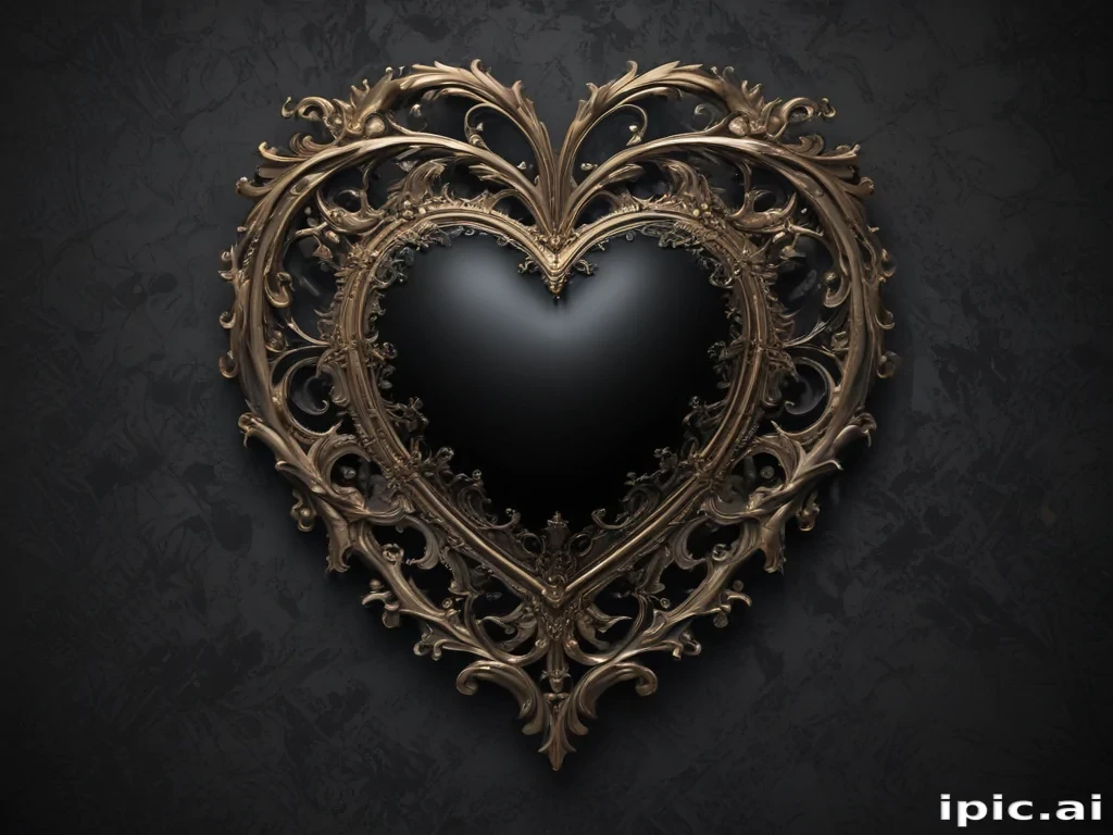 wallpaper black heart