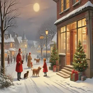 vintage christmas illustration