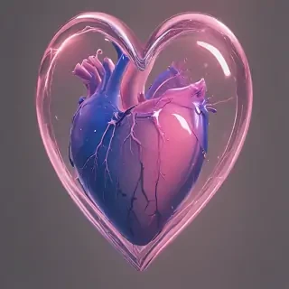 aesthetic transparent heart
