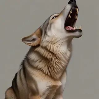 wolf howling png