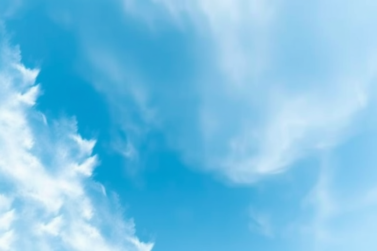 Create an abstract digital painting of a serene blue sky with soft brush strokes, using a Canon EOS R5 camera with a 50mm lens, aperture set to f/2.8, ISO 100, and a shutter speed of 1/125s, capturing an overhead view with a focus on smooth gradients and texture.