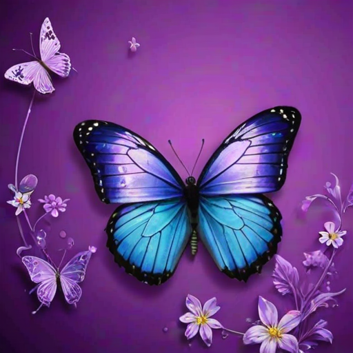 purple wallpapers butterfly