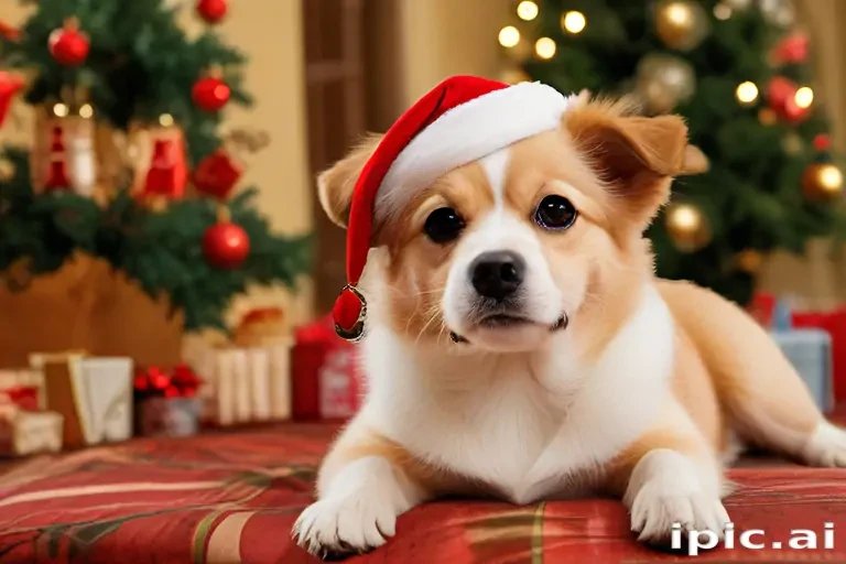 wallpaper christmas dog