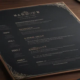 menu mock up
