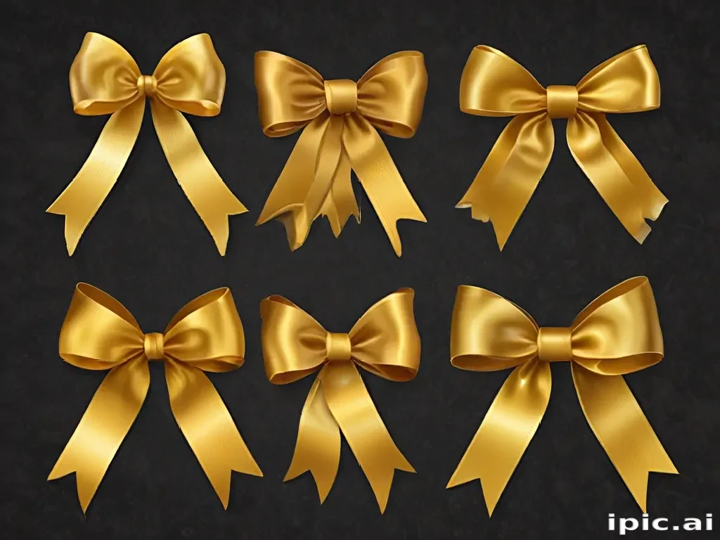 gold ribbon clipart