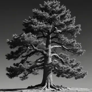 pine tree clip art black and white