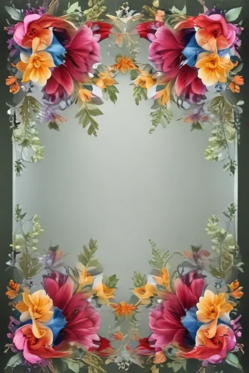transparent floral border