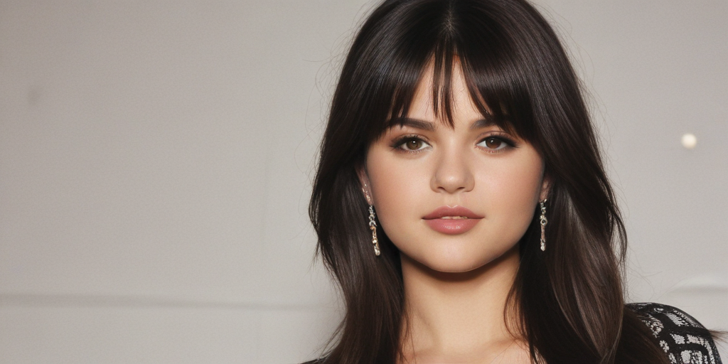 selena gomez with bangs