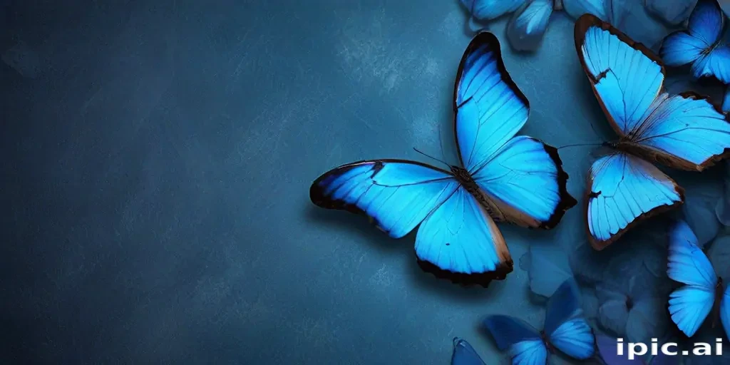 blue butterfly background