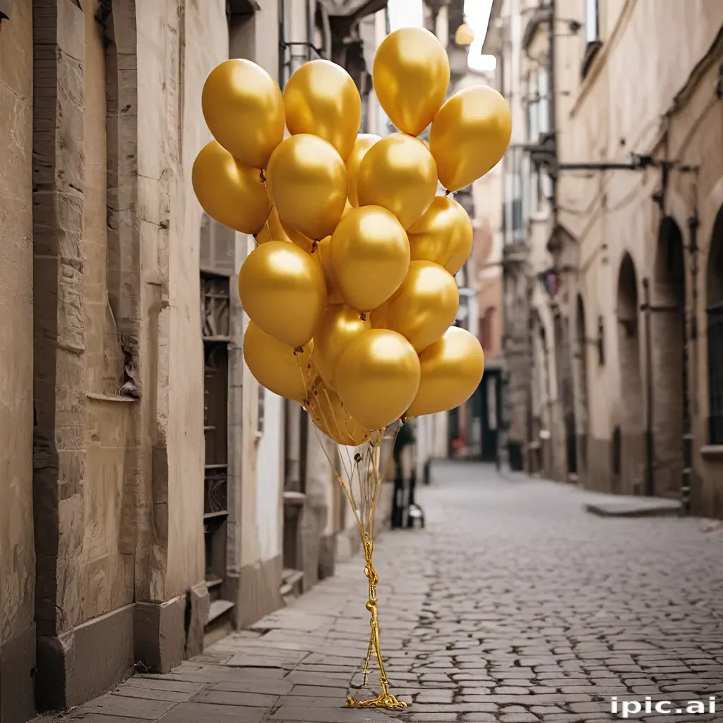 golden balloons