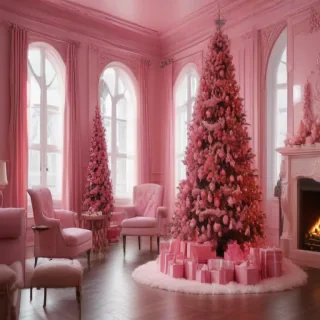 pink christmas aesthetic