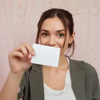 holding card