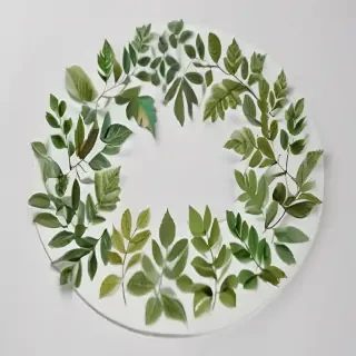 circle with leaves